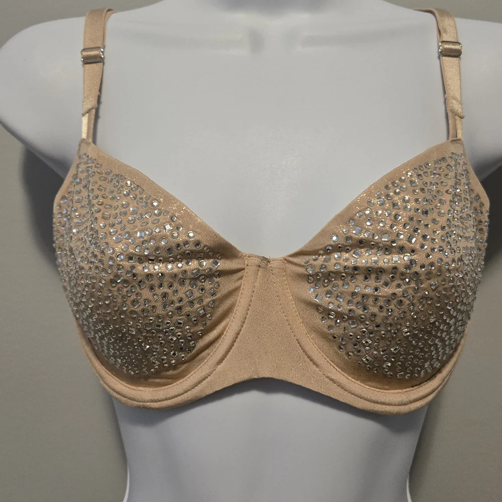 Victoria's Secret Dream Angels Pushup Without Padding Rhinestone Bra, SIZE 34DD - Picture 3 of 12
